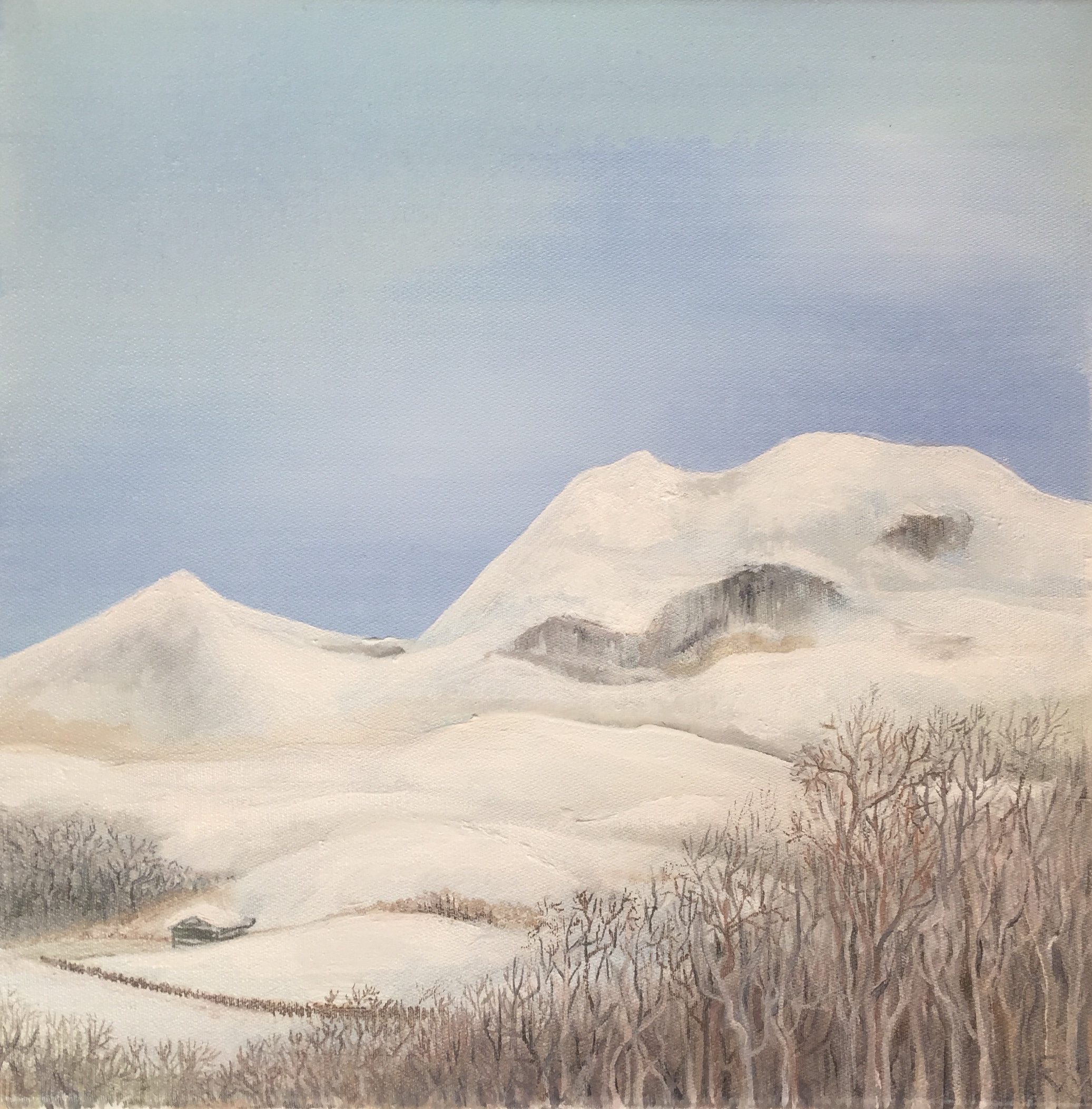WINTER (2019) Öl auf Leinen, 30cm x 30cm